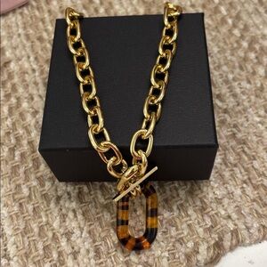 Toggle Fashion Necklace with Tortoise Pendant